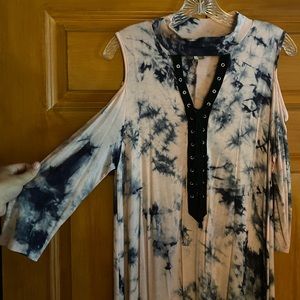 CY pink and black flowy dress like new